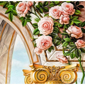  Арка и розы Алмазная вышивка мозаика АЖ-1678