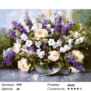 Количество цветов и сложность Свежесть весны Раскраска картина по номерам на холсте G53