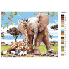 Раскладка Слоненок с другом Раскраска картина по номерам на холсте KTMK-KTMK-37215