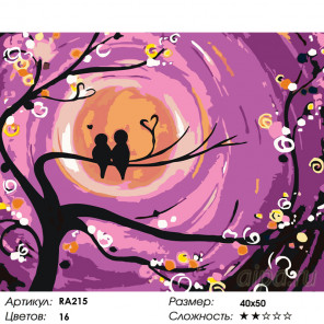 Количество цветов и сложность Волшебство луны Раскраска картина по номерам на холсте RA215