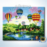 В рамке Фестиваль воздушных шаров Раскраска по номерам на холсте Hobbart HB4050318-Lite