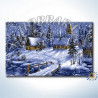 В рамке Зимняя сказка Раскраска по номерам на холсте Hobbart DH5080038-LITE