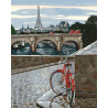 Прогулка по набережной Парижа Раскраска картина по номерам на холсте