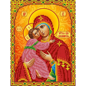Богородица Владимирская Набор для вышивки бисером Каролинка
