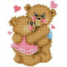 Влюбленные медвежата Канва с рисунком для вышивки бисером