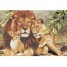 Львы Канва с рисунком для вышивки бисером