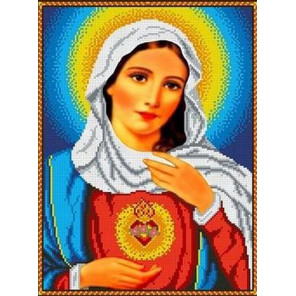 Святое сердце Марии Канва с рисунком для вышивки бисером