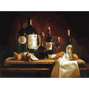  Вино и груши Раскраска картина по номерам на холсте 317-AS