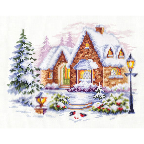 frame Зимний домик Набор для вышивания Чудесная игла