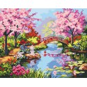 Японский сад 60x80см Раскраска по номерам на холсте Menglei