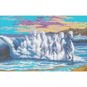 Бегущая волна Канва с рисунком для вышивки бисером