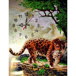 Часы с леопардом Набор для вышивки бисером FeDi