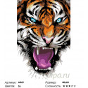 Свирепый тигр Раскраска картина по номерам на холсте 
