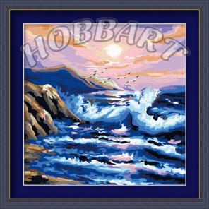 Морская 40х40 Раскраска по номерам акриловыми красками на холсте Hobbart