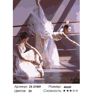  Жизнь балерин Раскраска картина по номерам на холсте ZX 21439