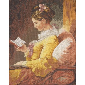 Девушка с книгой 45461 Набор для вышивания Bucilla Счетный крест вышивка