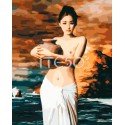 Девушка с кувшином Раскраска по номерам ( Картина ) на холсте Iteso