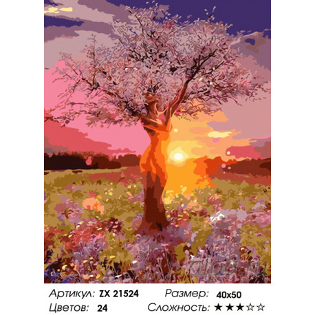 Количество цветов и сложность Перерождение Раскраска картина по номерам на холсте ZX 21524