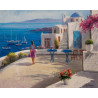  Греческий пейзаж Раскраска картина по номерам на холсте ZX 21699