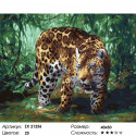 Леопард в джунглях Раскраска картина по номерам на холсте 