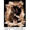 Количество цветов и сложность Денежный котик Раскраска картина по номерам на холсте KTMK-77693