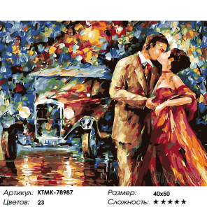 Количество цветов и сложность Романтика ночи Раскраска картина по номерам на холсте KTMK-78987