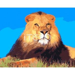 Король лев Раскраска по номерам акриловыми красками на холсте Menglei