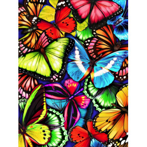  Яркие бабочки Алмазная вышивка мозаика АЖ-1725