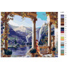 Раскладка Греческий дворец Раскраска по номерам на холсте Живопись по номерам KTMK-81956
