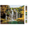 Раскладка Водопад в зелени Раскраска по номерам на холсте Живопись по номерам KTMK-901606