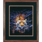 Тигр плывущий 91098 Раскраска по номерам Dimensions 