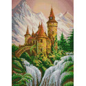 Замок в горах Канва с рисунком для вышивки бисером