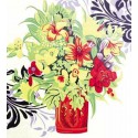 Букет с орхидеями Раскраска по номерам на холсте Paint by Number