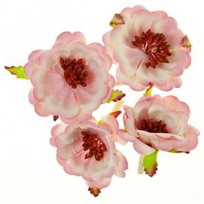 Магнолии Бело–розовые Цветы бумажные для скрапбукинга, кардмейкинга Scrapberry's