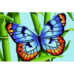 Бабочка Раскраска по номерам акриловыми красками на холсте Color Kit