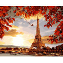 Мой Париж Раскраска картина по номерам на холсте 