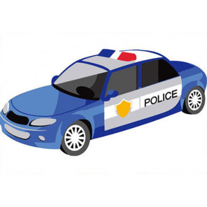  Полицейская машина Раскраска картина по номерам PA176