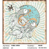 Количество цветов и сложность Созвездие рыб Раскраска по номерам на холсте Живопись по номерам KTMK-57895