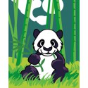 Панда маленькая Раскраска по номерам на холсте Menglei