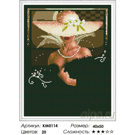 Количество цветов и сложность Визит Дамы Алмазная мозаика вышивка на подрамнике Molly KM0114