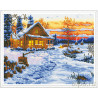  Зимний пейзаж Алмазная мозаика вышивка на подрамнике Molly KM0116