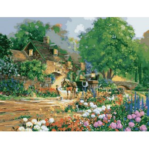 Лето Раскраска картина по номерам акриловыми красками на холсте Menglei