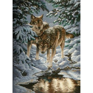 Зимние волки 91289 Раскраска картина по номерам Dimensions