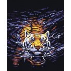 Плывущий тигр Раскраска по номерам акриловыми красками на холсте Iteso