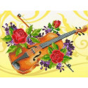 Скрипка Канва с рисунком для вышивки бисером Каролинка
