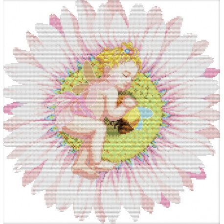  Ангелочек на цветке Набор для вышивания K281