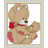 В рамке Медвежонок с мамой Набор для вышивания K644
