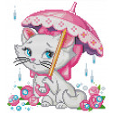 Кошечка под зонтиком Набор для вышивания