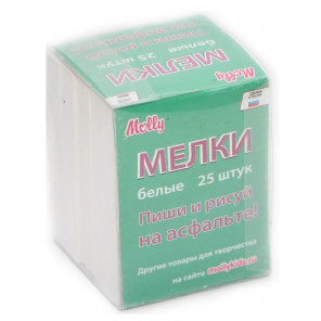 Мел асфальтовый белый 25 шт