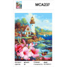 Характеристики Домик с садом у маяка Раскраска картина по номерам на холсте МСА237